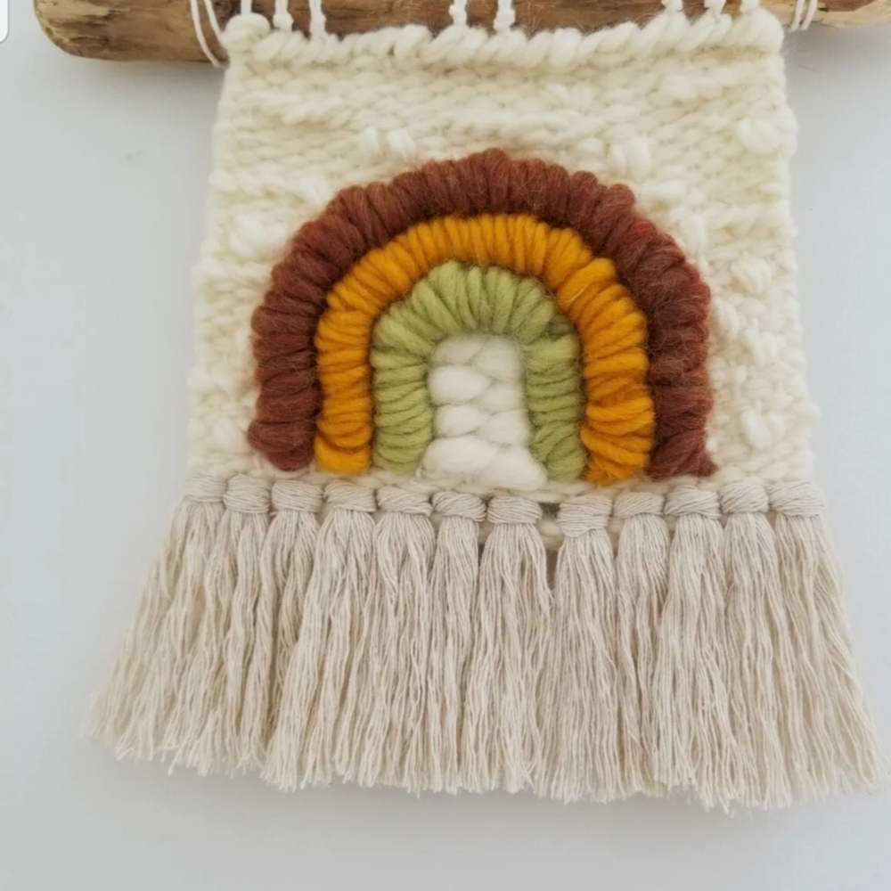 Rainbow weaving wall hanging